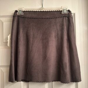 Altar'd State Dark Grey Suede Skirt
